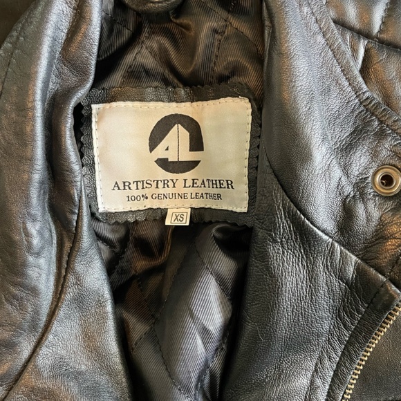 Artistry Leather men's leather biker jacket - Picture 2 of 7